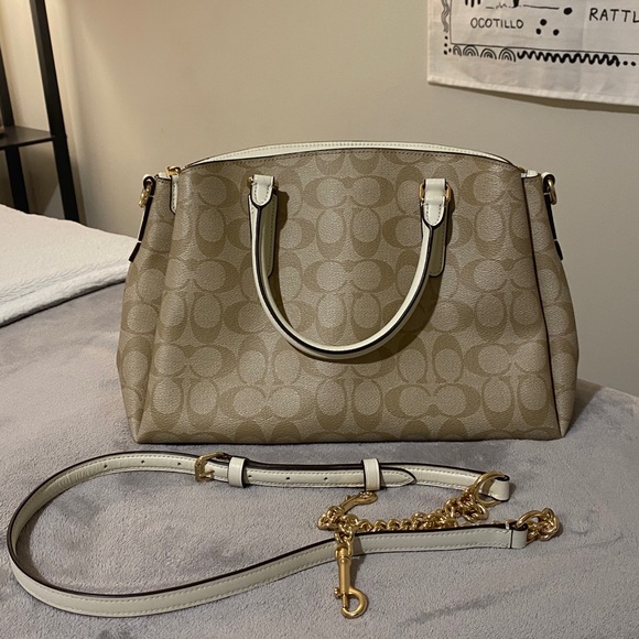 Coach Lillie Carryall White Monogram - Picture 2 of 5